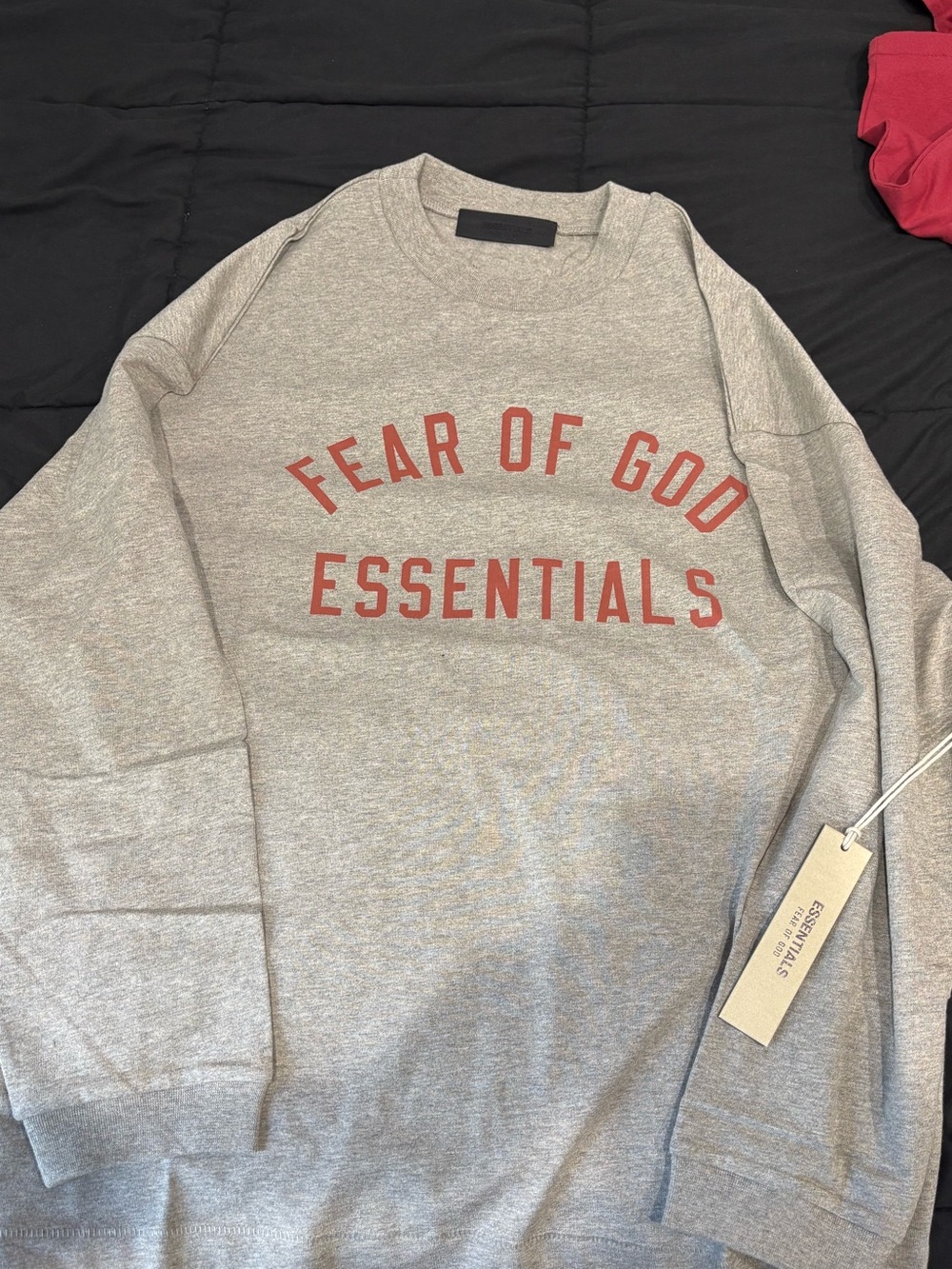 Fear Of God Essentials Dark Heather Long Sleeve Size Xs